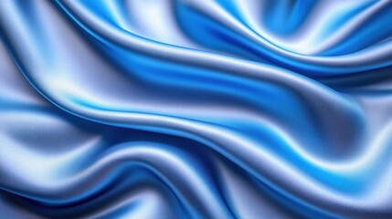 Obraz premium Luxurious blue silk draped fabric texture