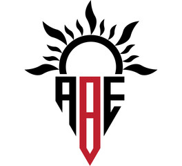 ABE Letter Logo Design. Initial letters ABE logo icon. Abstract letter ABE minimal vector logo design template.