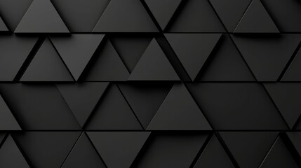 Obraz premium 3D rendered abstract black geometric surface, designed with dynamic angles and smooth contours. Perfect for technology, architecture, or design projects with a clean and futuristic appeal.