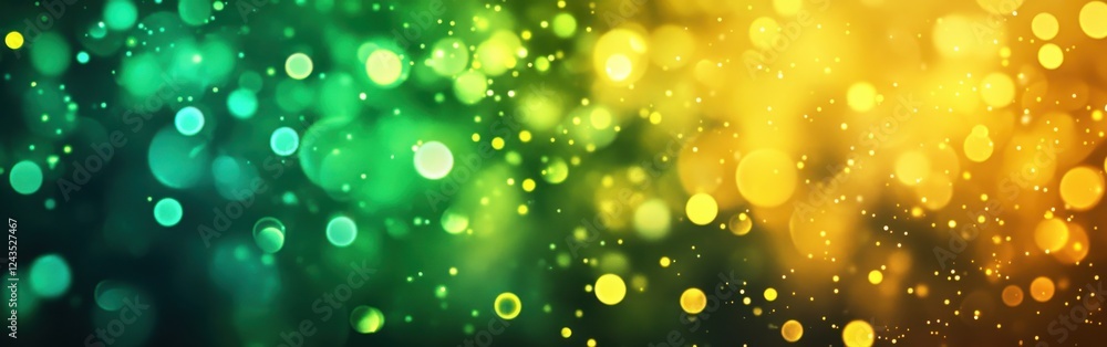 Poster vibrant blend of sunflower yellow and emerald green creating a captivating backdrop filled with shim