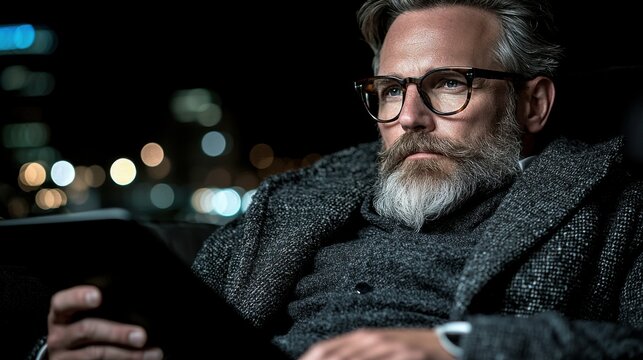 Smashing the deadline with a digital tablet cropped shot of a businessman working late at night in an office. A reflection of modern business practices and technology-enhanced efficiency.