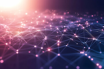 Obraz premium A world map with glowing connections between cities and countries