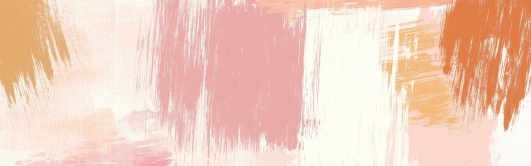 Fototapeta premium Minimalist composition of random brushstrokes in pastel amber tones creating a soothing visual experience