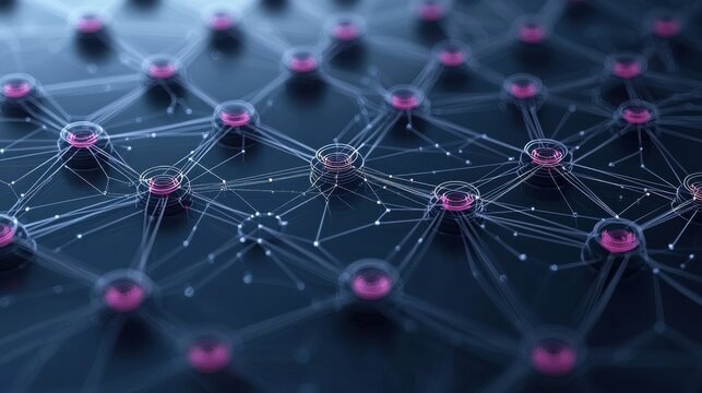 Abstract illustration representing network connections and high-speed data transfer. Digital lines, glowing nodes, and speed effects symbolizing fast and efficient communication in the digital world.