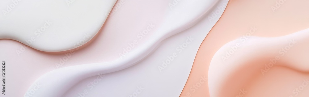 Aufkleber minimalist pastel peach and lavender forms create a soothing abstract composition for modern design 