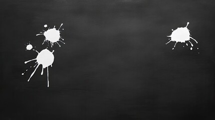 Black background with white paint splatters, creating an artistic backdrop for creative projects