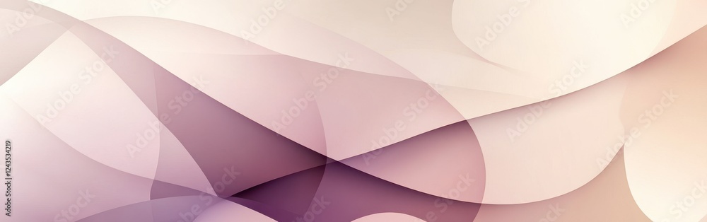 Leinwandbilder geometric abstract design with soft curves and gradients in a minimalist style for modern interior d