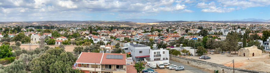 A view of the area from the terrace that forms the roof of the medieval Crusader castle Kolossi in Cyprus near Limassol