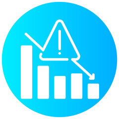failure vector round glyph icon