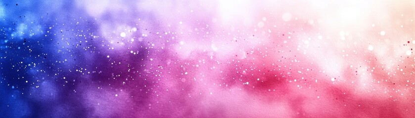 Obraz premium A vibrant, colorful abstract background with hues of pink, purple, and blue, featuring soft gradients and glowing particles.