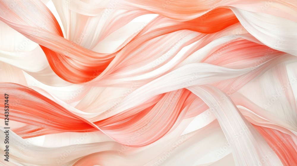 Poster elegant flowing ribbons of pencil strokes create a harmonious blend of colors in artistic compositio