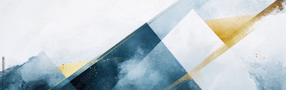 Fototapete Elegant minimalist design featuring geometric shapes in a soothing color palette with soft textures and gradients