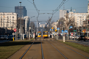 Linia tramwajowa - warszawa śródmieście