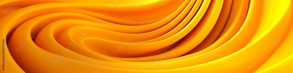 Aufkleber abstract yellow wave texture seamless 3d gradient background with delicate minimalist design