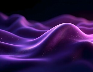 Obraz premium Ethereal purple waves, Cosmic energy flow, Abstract fluid forms