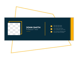 Modern and minimalist email signature or email footer template