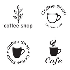 Coffee Cafe Vector Logo Design Icon Graphic