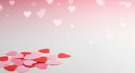 Hearts on White Surface