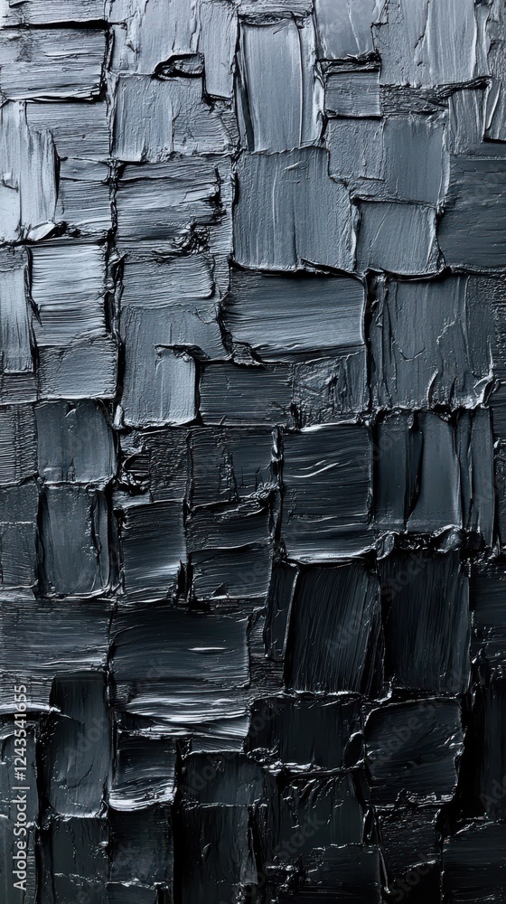 Aufkleber Textured charcoal gray background displaying thick strokes and varying shades capturing an artistic flair