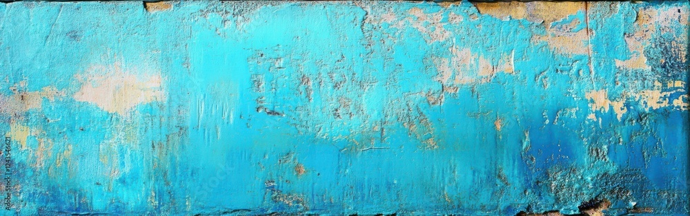 Poster vivid teal concrete texture with intricate details highlighting age and character