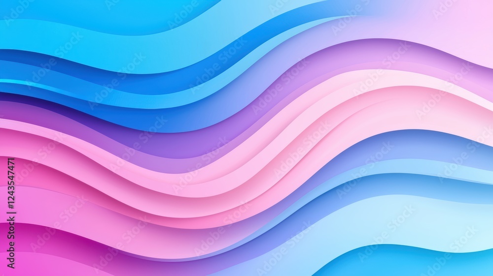 Aufkleber vibrant gradient waves abstract design for digital backgrounds and projects