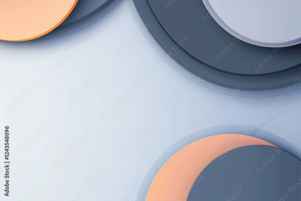 Poster abstract modern geometric background with soft curves and subtle color variations