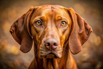 Majestic Brown Vizsla Dalmatian Mix Dog Portrait - High Depth of Field