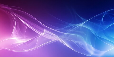 Naklejka premium Abstract Purple Blue Flowing Wave Design