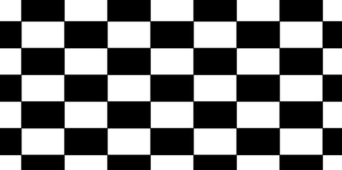 Fototapeta premium Black and white checkered pattern background vector presentation design. Chess design or race flag, black and white fabric cloth is waving. Wavy monochrome background. square checker tablecloth.
