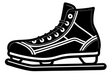 hockey skate  silhouette vector