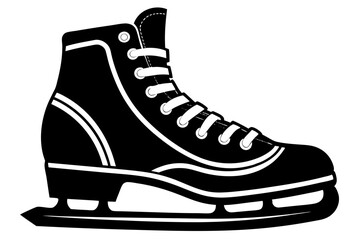 hockey skate  silhouette vector