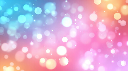 Fototapeta premium Vibrant multicolored blurred background with bokeh lights, pastel tones, and sparkles, perfect for celebrations, holidays, and creative designs