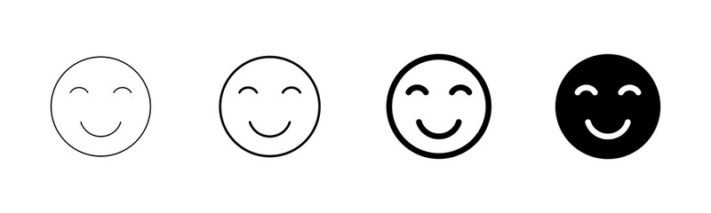 Smile icon vector isolated on white background. Smile vector icon. Emoticon Icon vector. Emoji