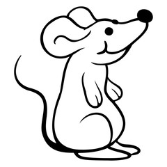 Mouse Mouse Cute Little Rat Rodent Friendly Sweet Design Lover Art Vector Illustration Card T-Shirt Poster Sticker Graphic Print Decorative Drawing Isolated Logo Decoration Symbol Creative Cool Style
