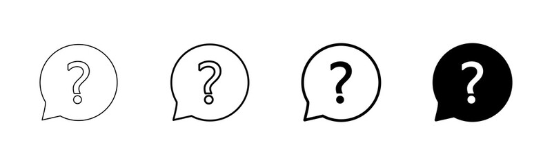 Question Icon vector isolated on white background. Question mark sign. help icon. Faq