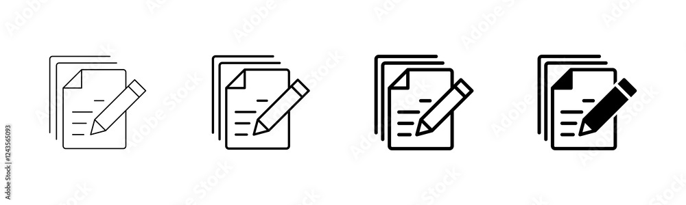 Poster note icon vector isolated on white background. taking note icon vector. edit line icon. document wri