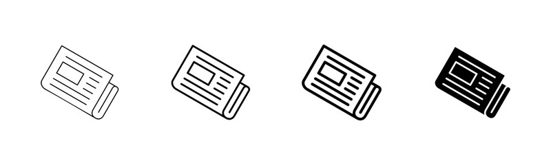 Newspaper icon vector isolated on white background. news paper icon vector