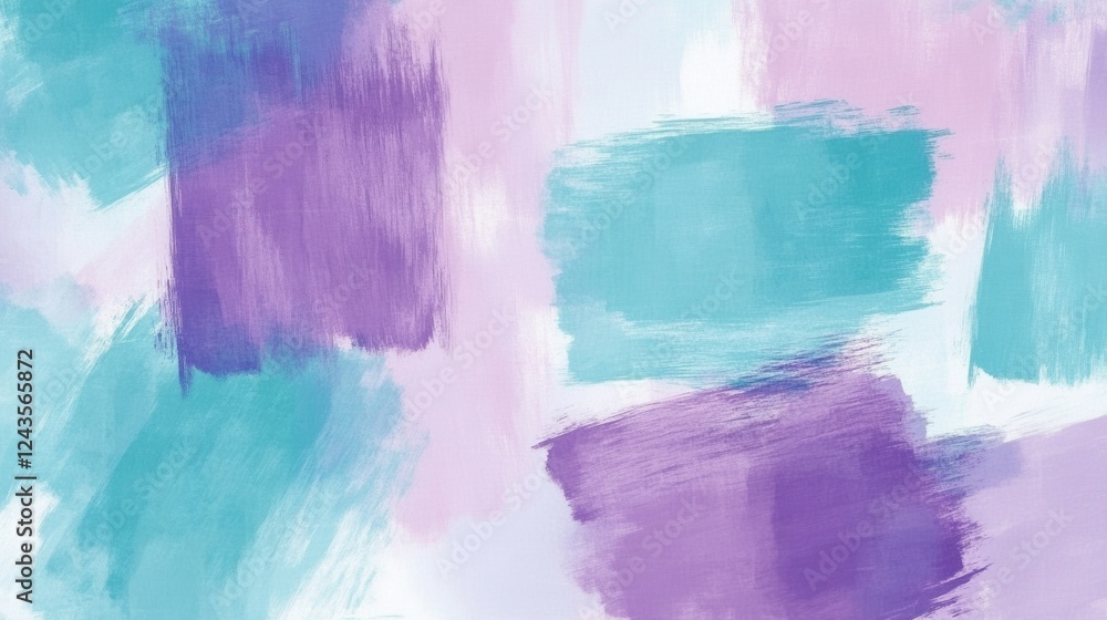 Aufkleber soft pencil strokes create a calming backdrop with large brush marks in shades of purple and teal