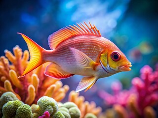 Obraz premium Minimalist Copperband Butterflyfish in Reef Aquarium