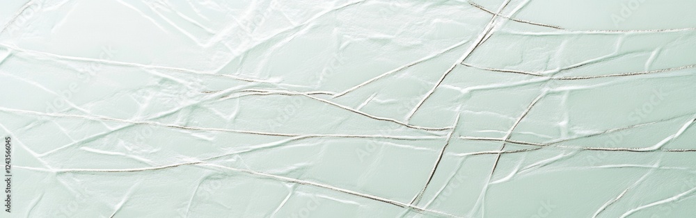 Poster Soft pastel mint gradient with intricate pencil strokes creating an abstract design on a smooth background