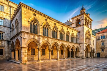 Minimalist Dubrovnik Old Town Rector's Palace Architecture, Croatia