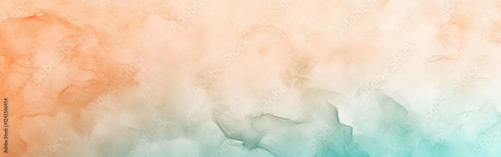 Aufkleber Soft gradient background transitioning from warm orange to cool teal shades for creative projects or presentations