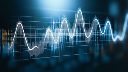 Dynamic Data Visualization: Abstract Stock Chart Pattern