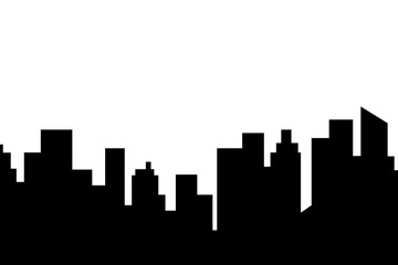 City skyline vector illustration. Urban landscape cityscape in flat style. City silhouette. Cityscape backgrounds. Daytime city skyline.
