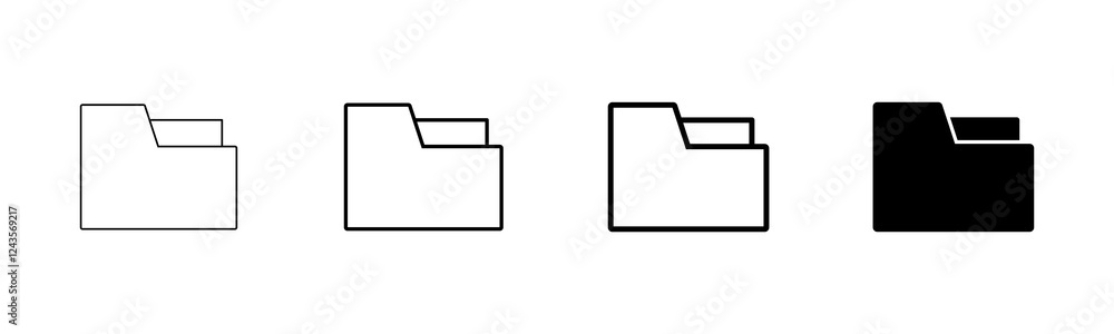Aufkleber folder icon vector isolated on white background. folder and documents icon. icon archive
