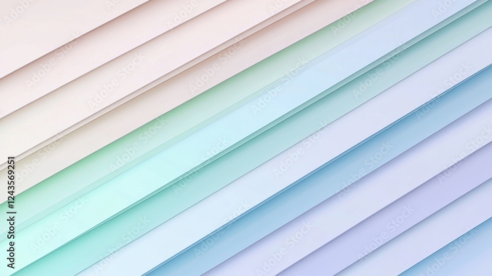 Poster gradient layers in soft pastel mint color create a serene and calming effect in modern design