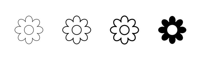 Flower icon vector isolated on white background. flower vector. flower symbols