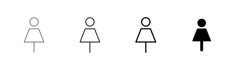 Female icon vector isolated on white background. woman icon vector