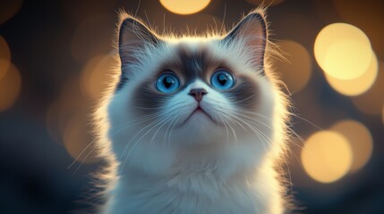 Blue eyed cute cat