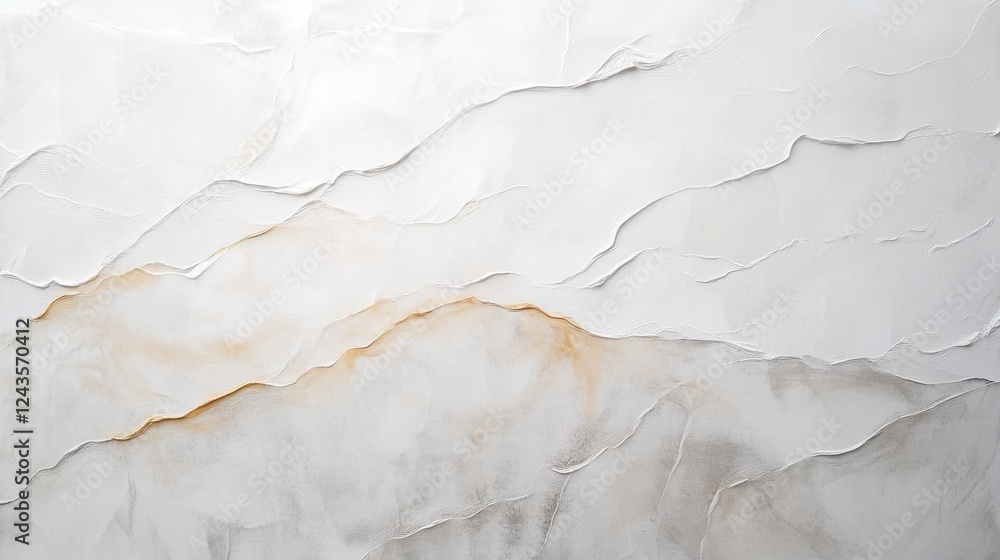 Poster elegant white canvas with subtle pencil strokes resembling a tranquil landscape captured in serene t